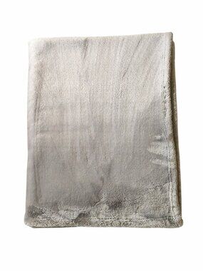 S.L. Home Fashions Solid Gray Plush Security Blanket 32" X 39"